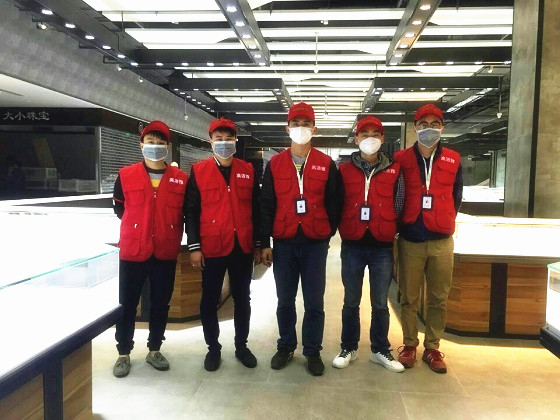 高潔雅室內(nèi)空氣治理工程，高潔雅為珠寶廣場進行甲醛治理服務(wù)