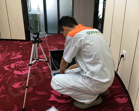 高潔雅甲醛檢測現(xiàn)場-國電電力集團南方分公司，專業(yè)室內空氣檢測中