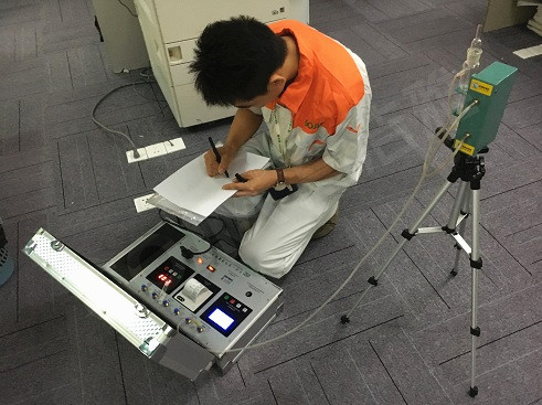 高潔雅甲醛檢測現(xiàn)場-國電電力集團南方分公司，見證大企之美。